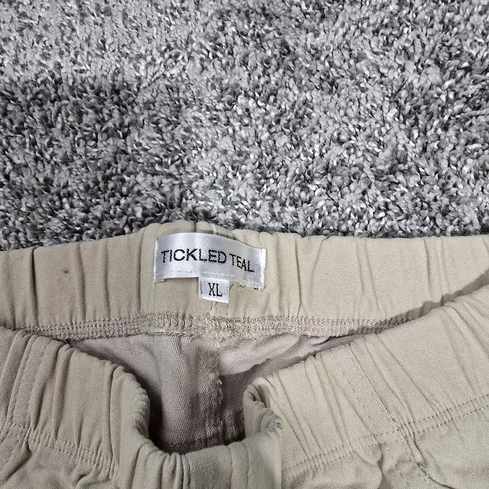 Tickled Teal Kids Elastic Waist Joggers - Beige